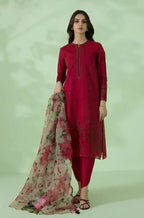 3 PIECE-EMBROIDERED LAWN SUIT-BG562