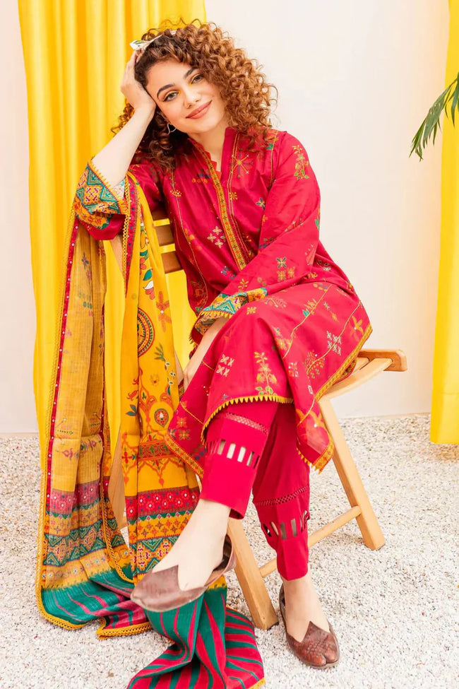 3 PIECE-EMBROIDERED LAWN SUIT-BG558 Main Image