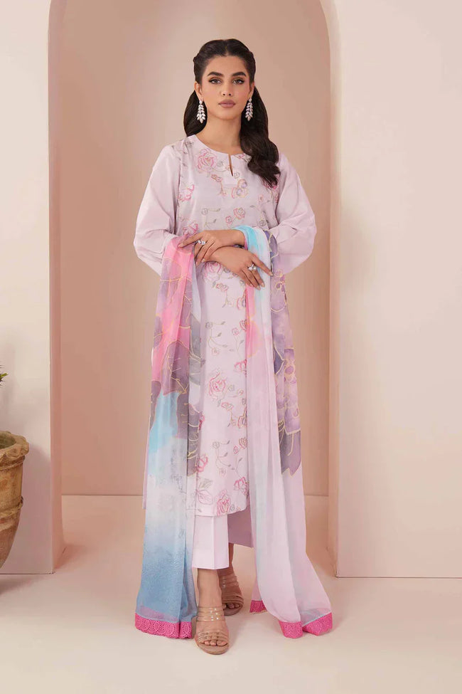 3 PC LAWN EMBROIDERED SUIT - BG595 Hover Image