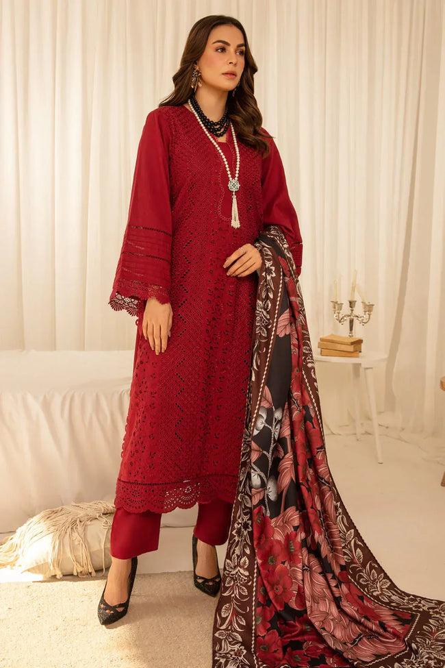 3 PC BORING EMBROIDERED LAWN SUIT-BG586 Hover Image