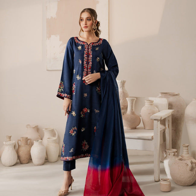 EMBROIDERED LAWN 3PC SUIT-BG331 Hover Image